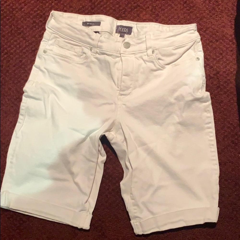 NYDJ Stretch White Jean Bermuda Shorts
